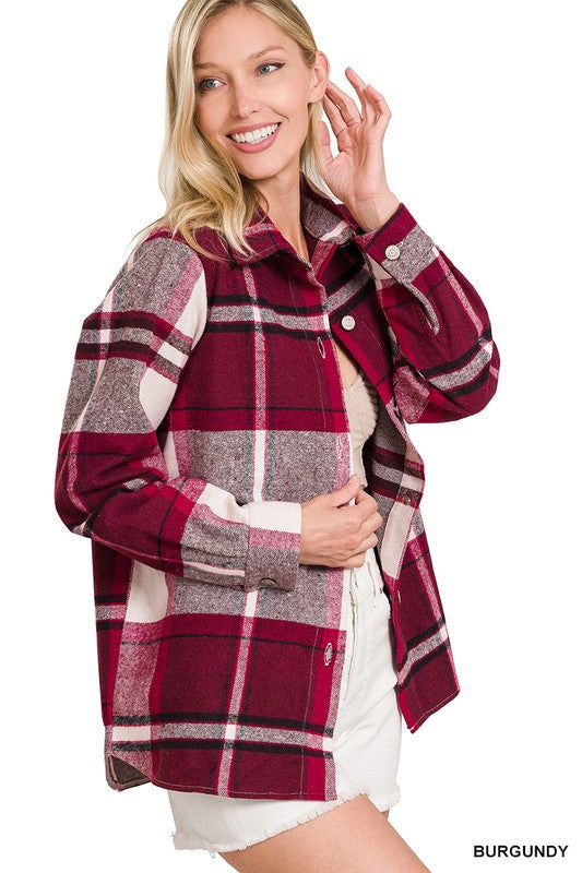 WEAVE PLAID WANDERLUST SHACKET