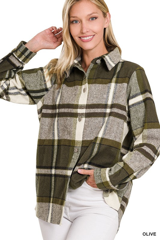 WEAVE PLAID WANDERLUST SHACKET