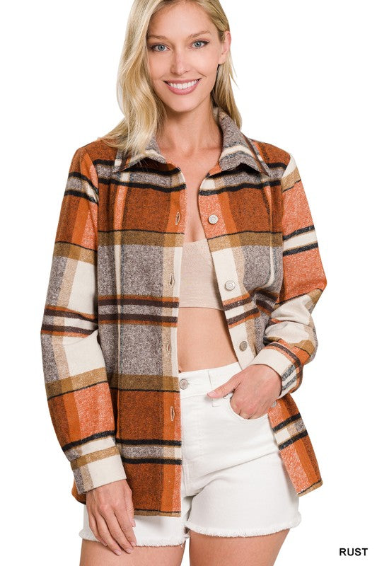 WEAVE PLAID WANDERLUST SHACKET