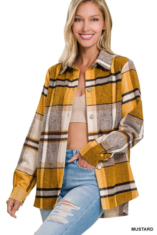 WEAVE PLAID WANDERLUST SHACKET