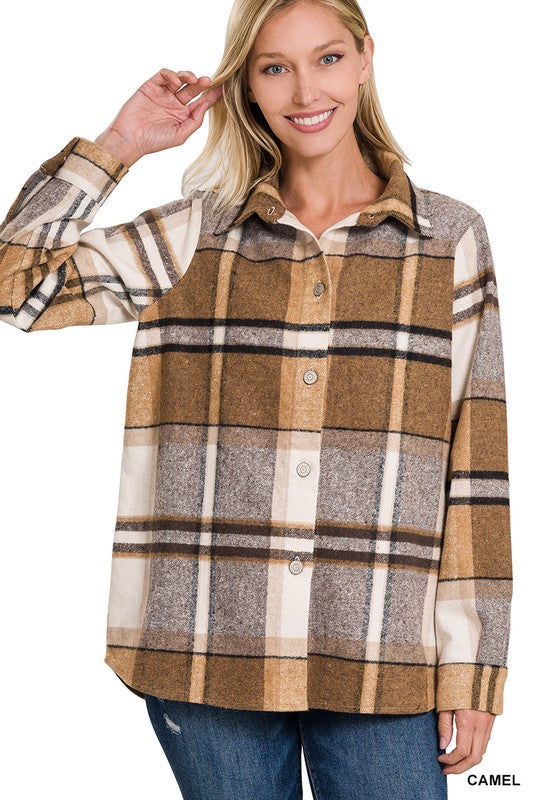 WEAVE PLAID WANDERLUST SHACKET