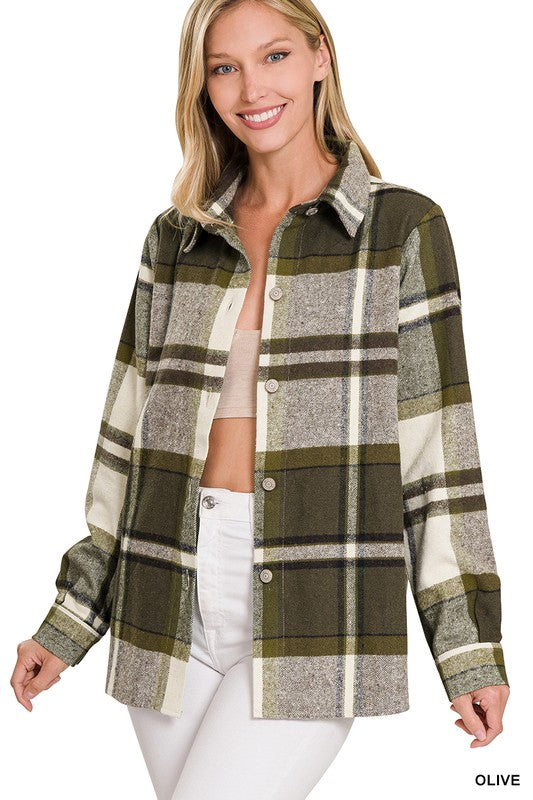 WEAVE PLAID WANDERLUST SHACKET