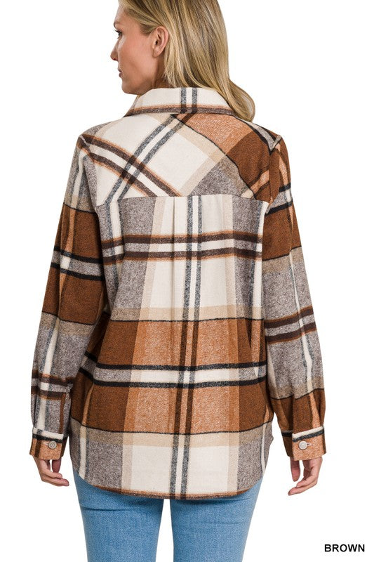 WEAVE PLAID WANDERLUST SHACKET