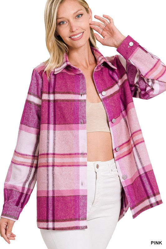 WEAVE PLAID WANDERLUST SHACKET