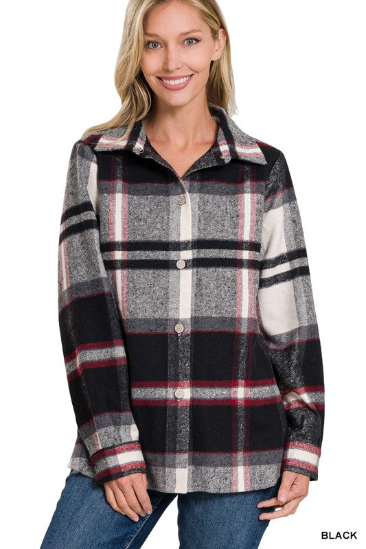 WEAVE PLAID WANDERLUST SHACKET