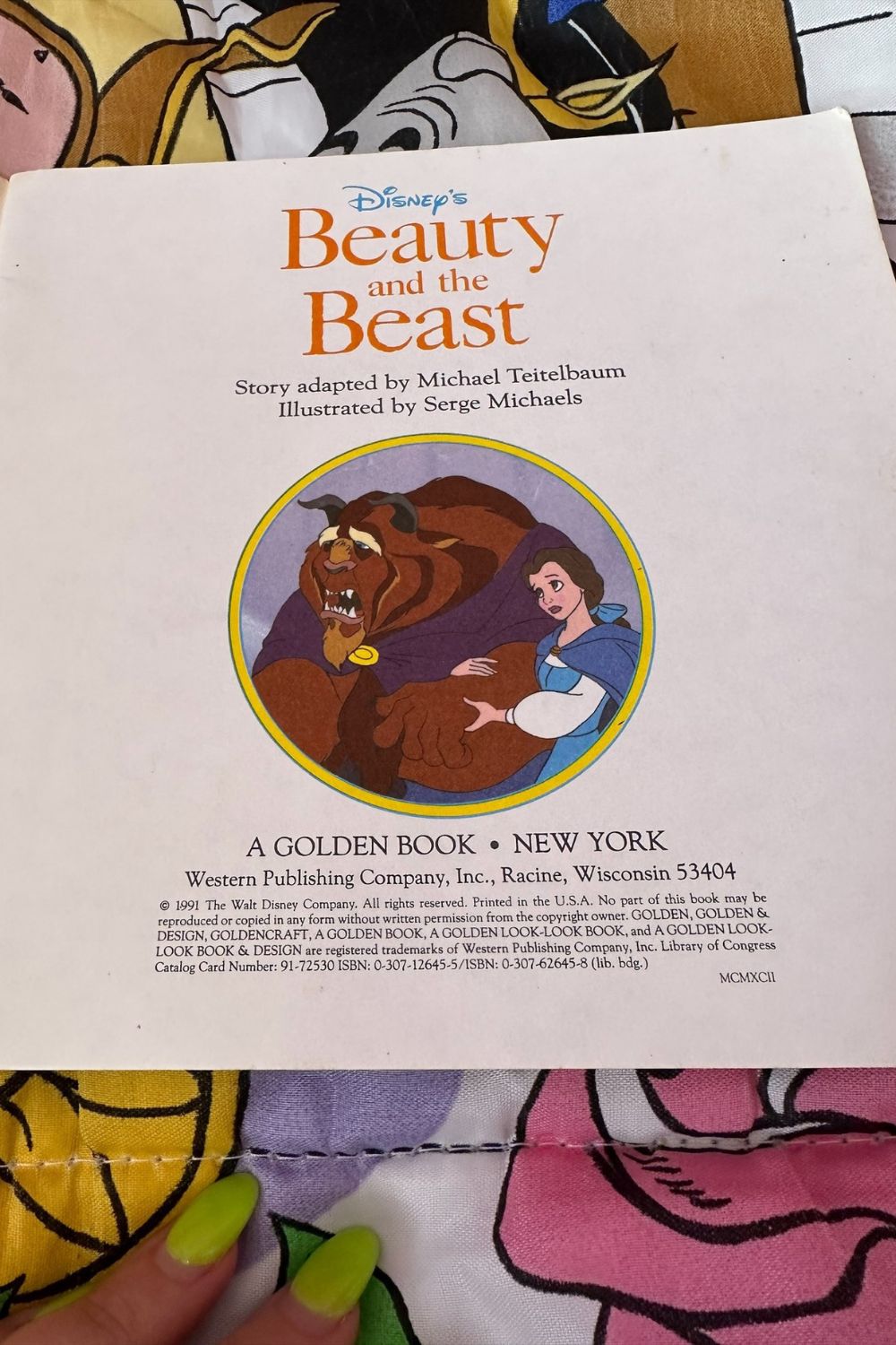 1991 DISNEY'S BEAUTY AND THE BEAST BOOK*