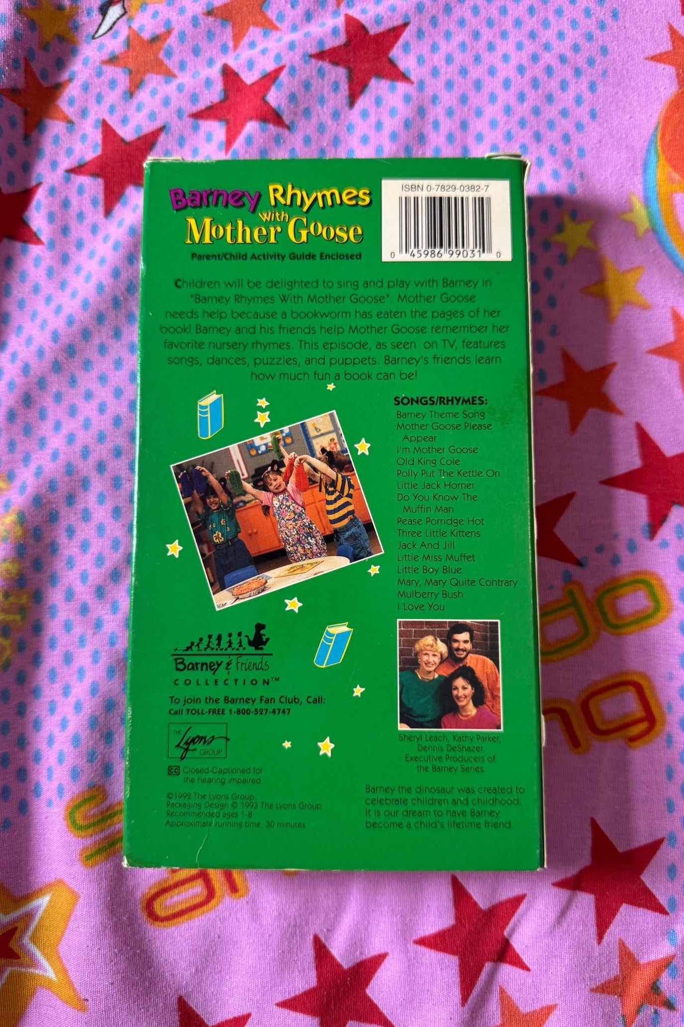 BARNEY RHYMES WITH MOTHER GOOSE VHS*