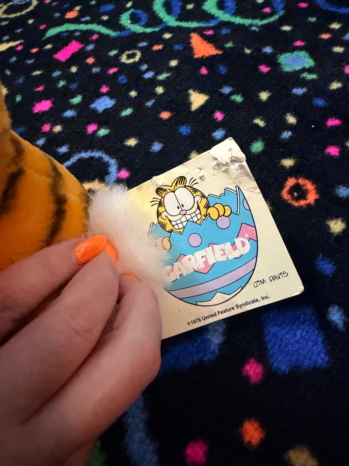 1981 Easter Garfield plush