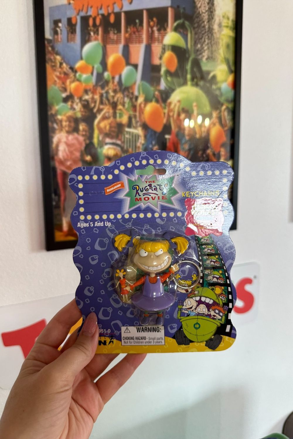 VINTAGE 1998 THE RUGRATS MOVIE: ANGELICA KEYCHAIN- UNOPENED*