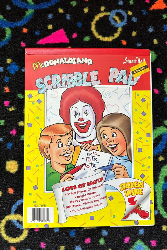 1995 VINTAGE MCDONALDLAND SCRIBBLE PAD COLORING BOOK STICKERS*