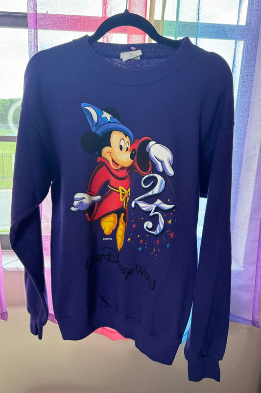 DISNEY WORLD 25TH ANNIVERSARY SWEATSHIRT - M*