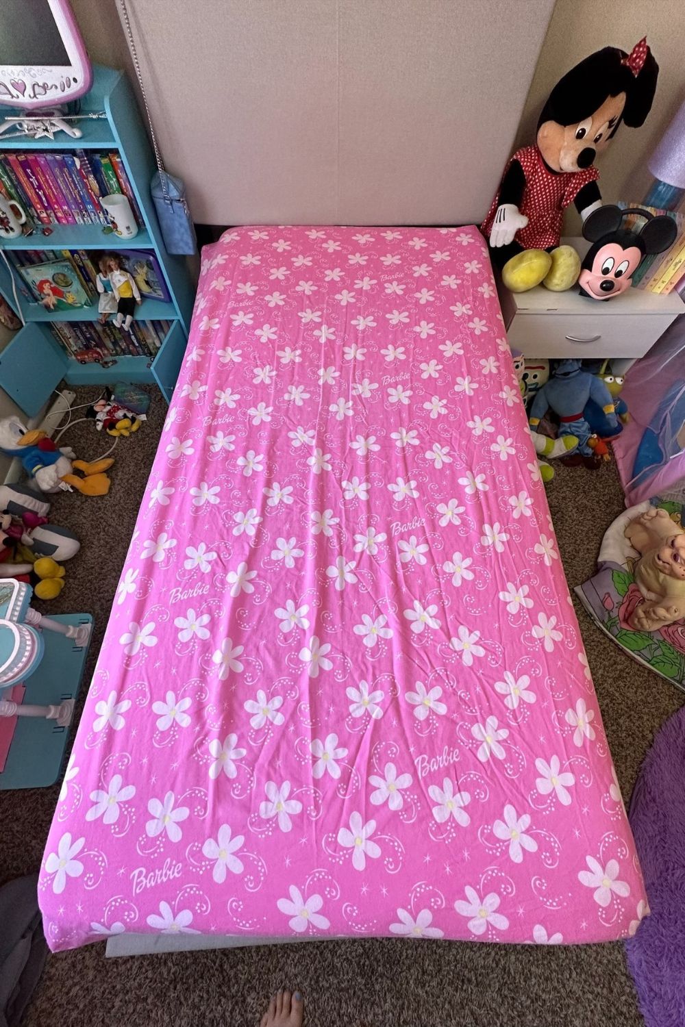 BARBIE TWIN FITTED SHEET*