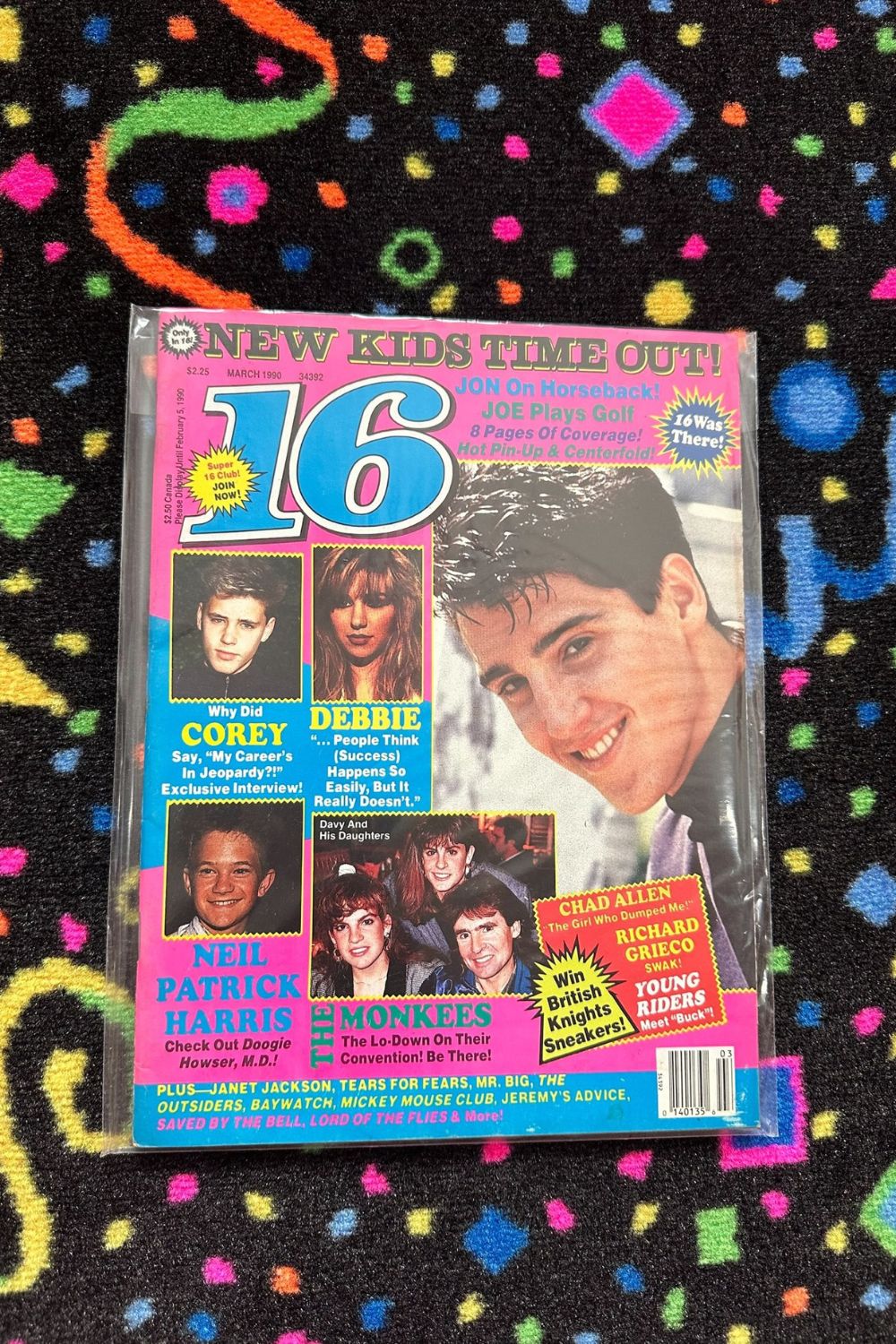 16 MAGAZINE MARCH 1990 BACK ISSUE: NEW KIDS ON THE BLOCK (SEALED)*