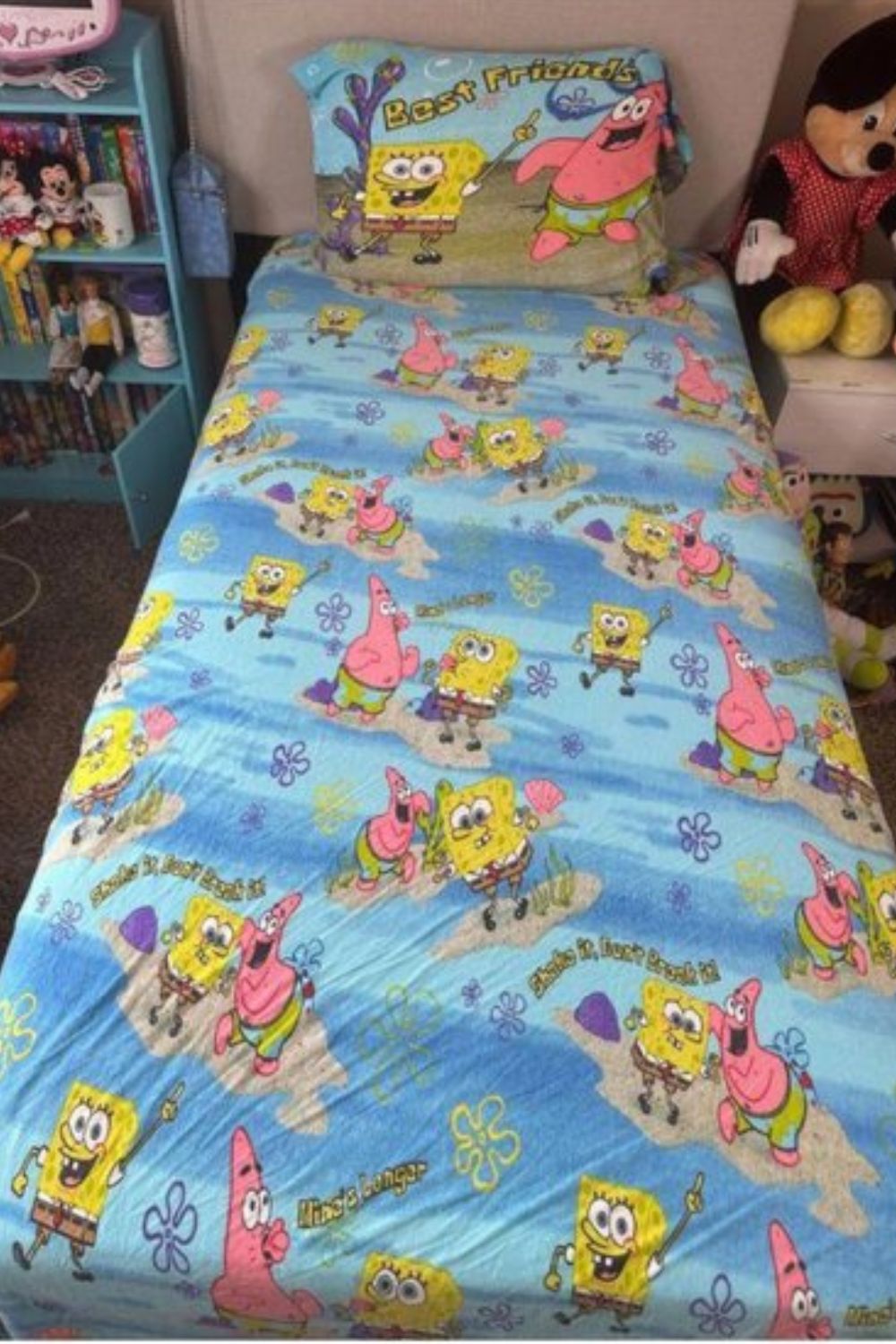 SPONGEBOB SQUAREPANTS TWIN BED SHEET AND PILLOWCASE SET* Nostalchicks