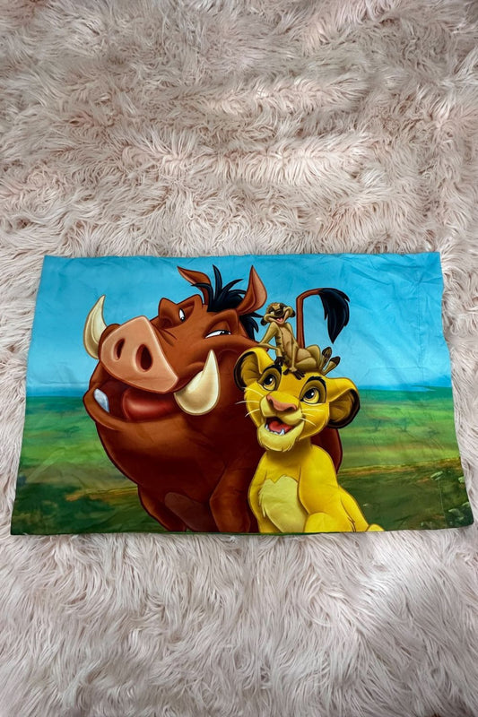 DISNEY LION KING PUMBA,TIMON,SIMBA AND NALA PILLOW CASE*