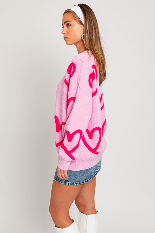 AMOUR-INFUSED ROUND NECK SWEATER