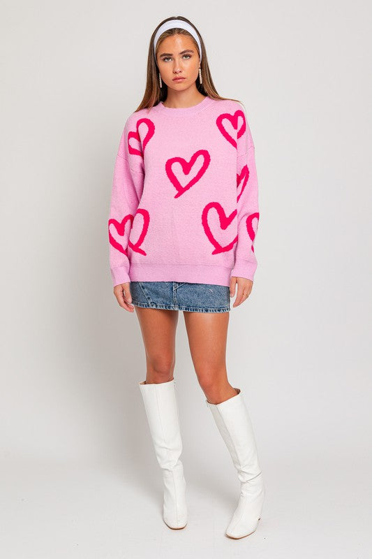 AMOUR-INFUSED ROUND NECK SWEATER