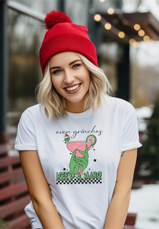 EVEN GRINCHES NEED  A MARG  GRAPHIC TEE - CURVY