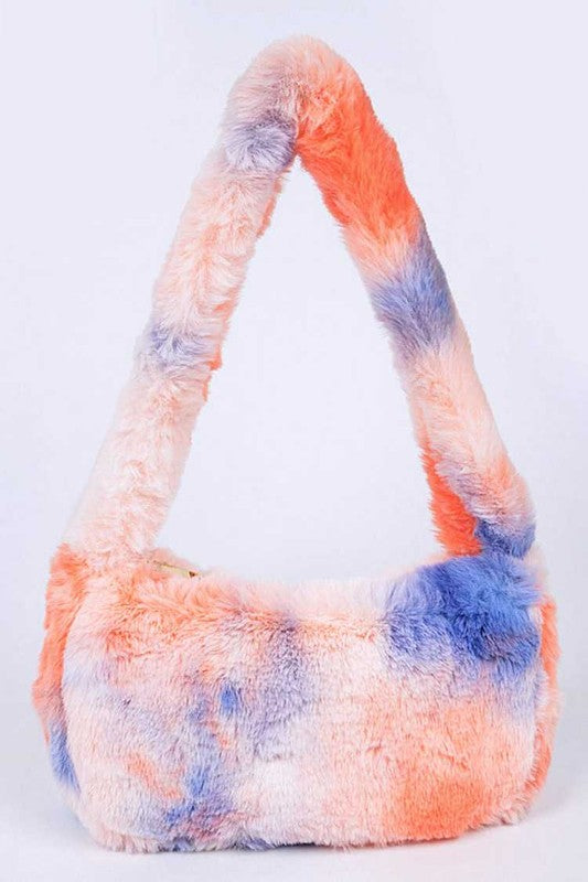 THE LIZZIE WAY TIE-DYE SOFT PLUSH SHOULDER BAG