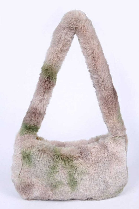 THE LIZZIE WAY TIE-DYE SOFT PLUSH SHOULDER BAG