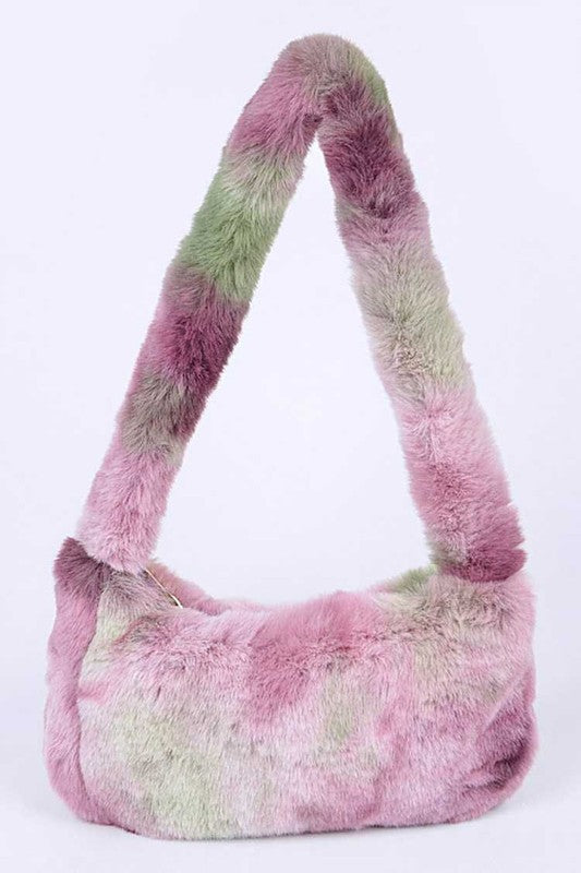 THE LIZZIE WAY TIE-DYE SOFT PLUSH SHOULDER BAG