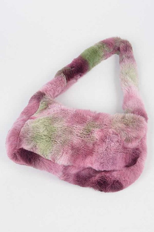 THE LIZZIE WAY TIE-DYE SOFT PLUSH SHOULDER BAG