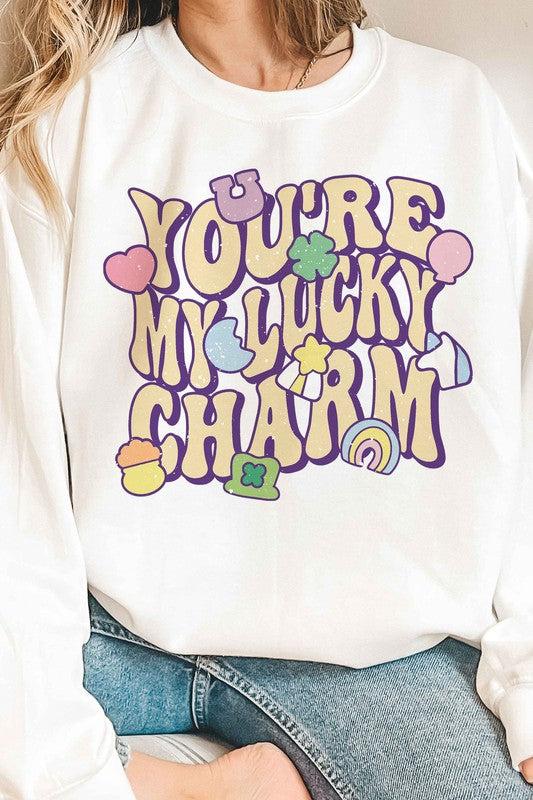 YOU'RE MY LUCKY CHARM GRAPHIC SWEATSHIRT