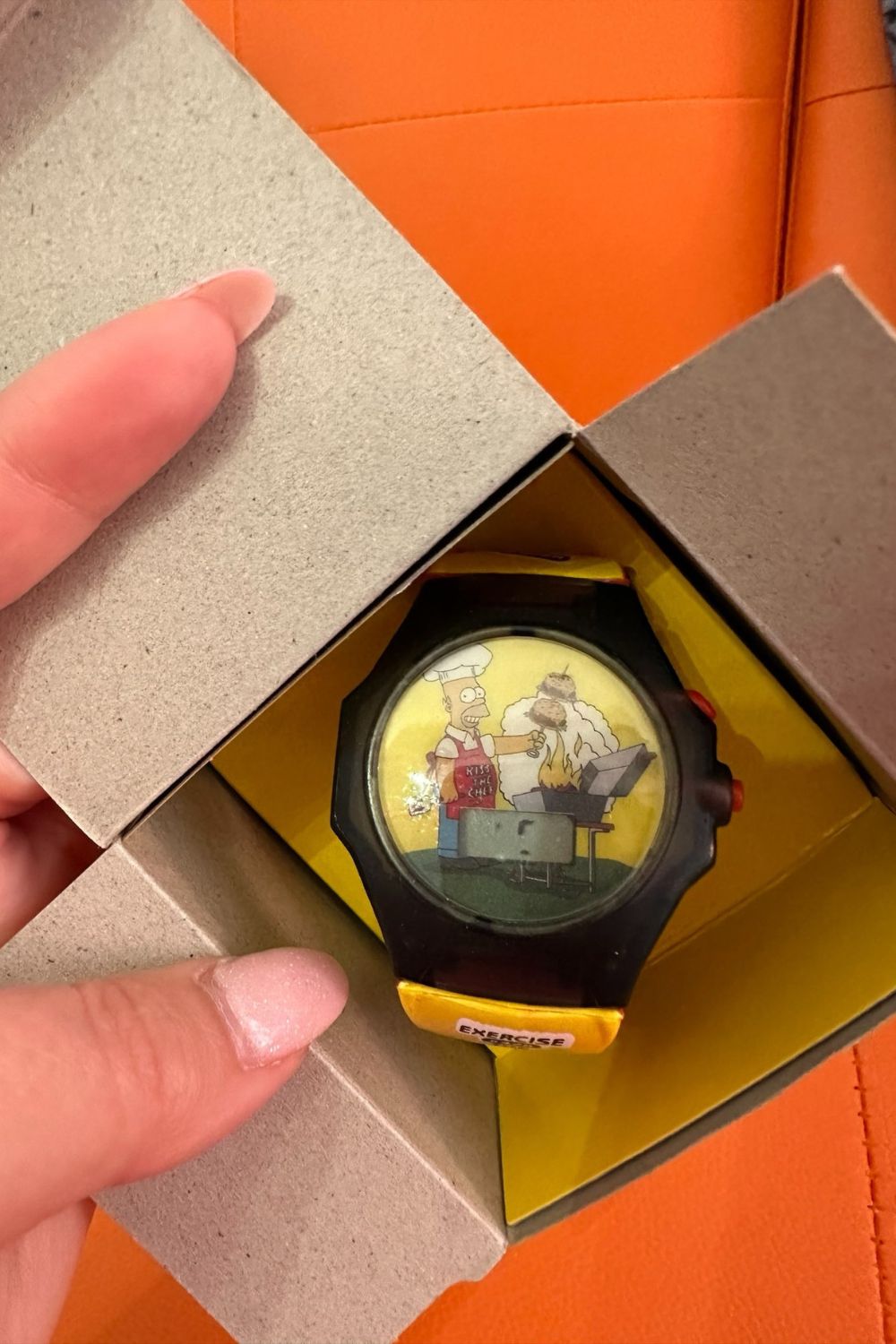 2002 BURGER KING THE SIMPSONS HOMER "MMM BURGER" TALKING WATCH*