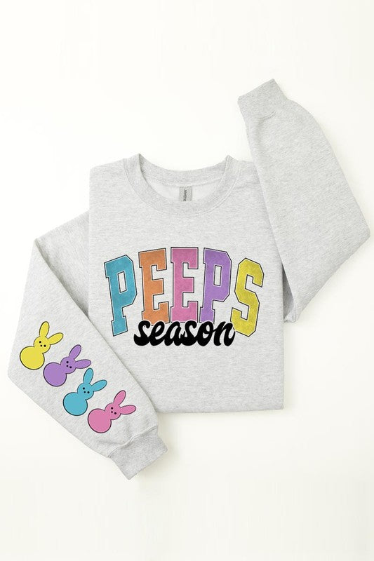 PEEPS PARADE SLEEVE GRAPHIC FLEECE SWEATSHIRTS