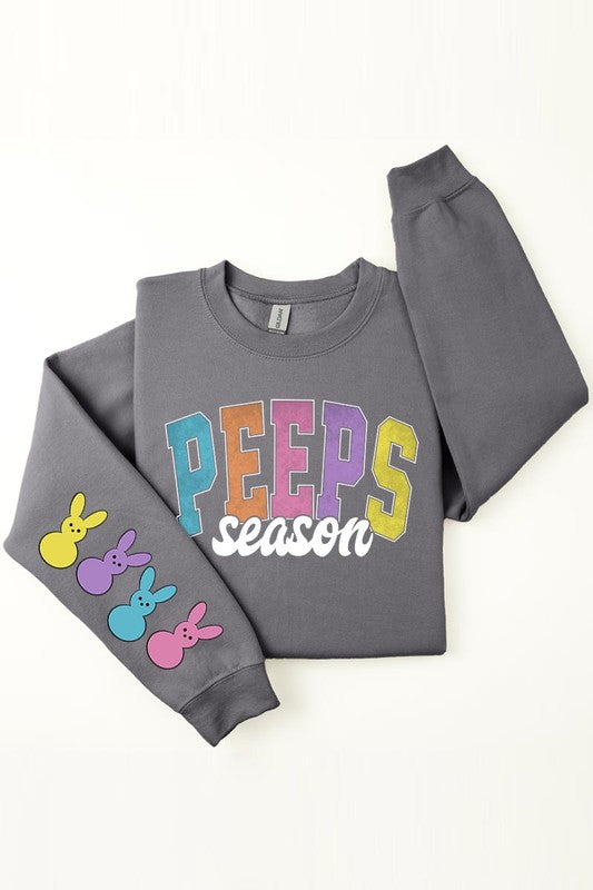 PEEPS PARADE SLEEVE GRAPHIC FLEECE SWEATSHIRTS