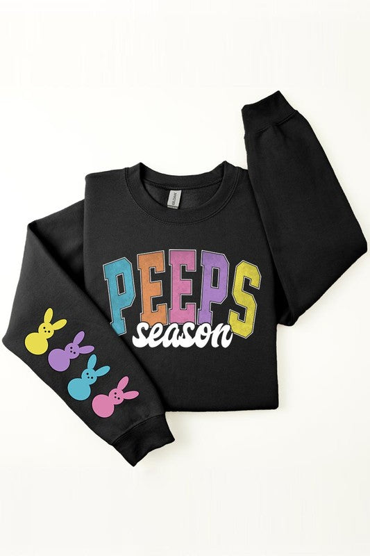 PEEPS PARADE SLEEVE GRAPHIC FLEECE SWEATSHIRTS