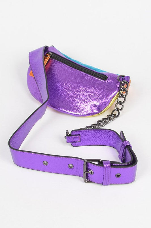 RETRO SHINE METALLIC FANNY PACK