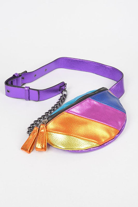 RETRO SHINE METALLIC FANNY PACK