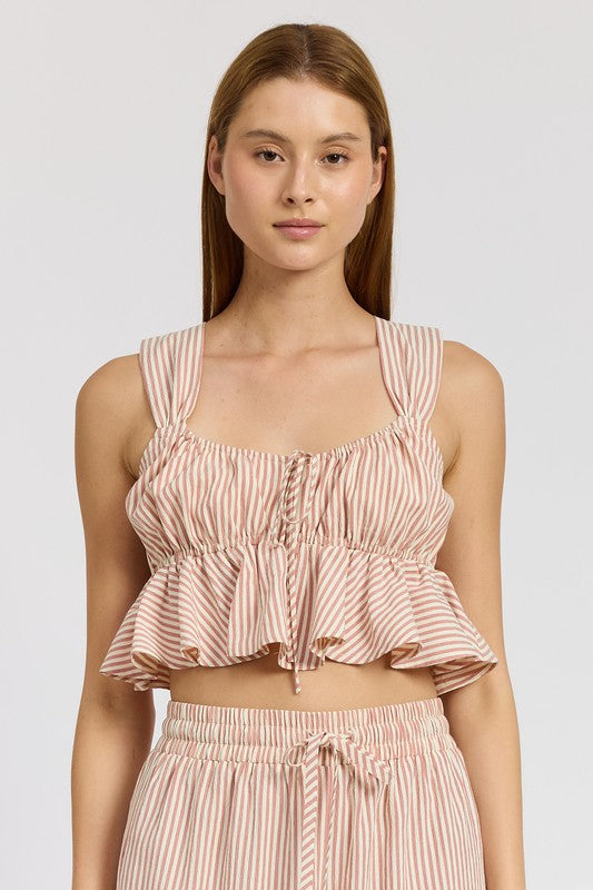 CAN'T HARDLY WAIT BABYDOLL CROP TOP