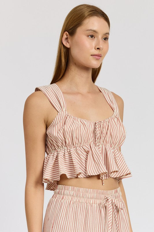 CAN'T HARDLY WAIT BABYDOLL CROP TOP