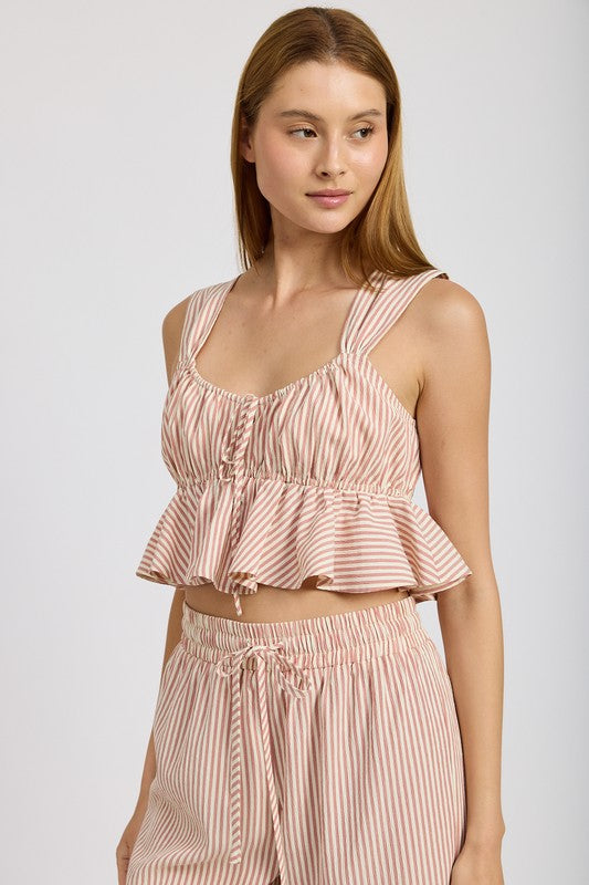 CAN'T HARDLY WAIT BABYDOLL CROP TOP