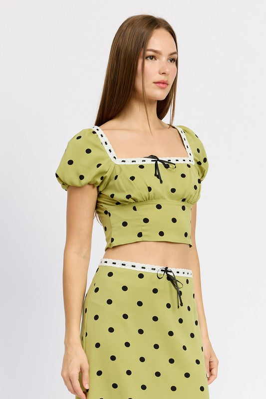 DOTTED DELIGHT LACE TOP