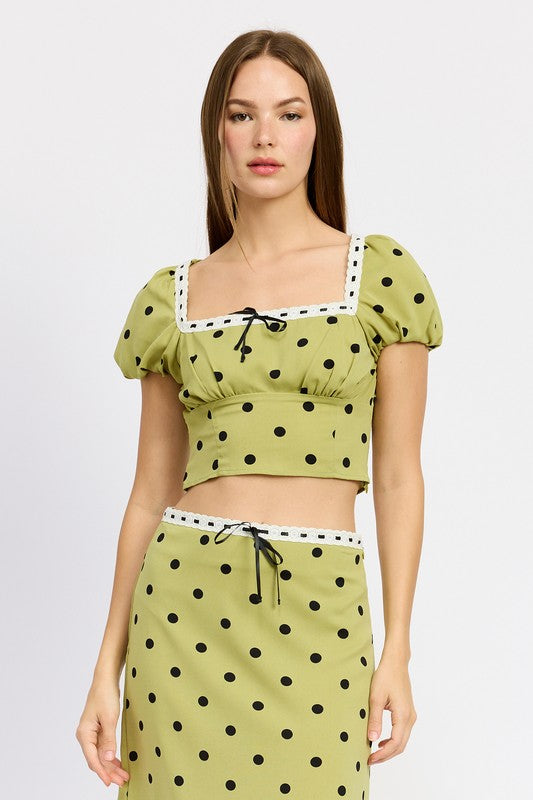 DOTTED DELIGHT LACE TOP