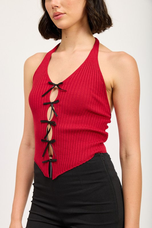 MISTLETOE MAGIC HALTER TOP