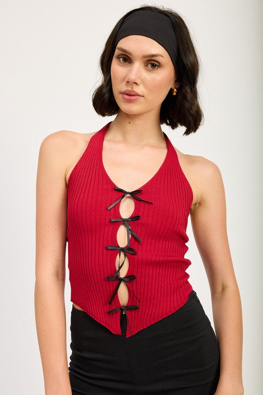 MISTLETOE MAGIC HALTER TOP