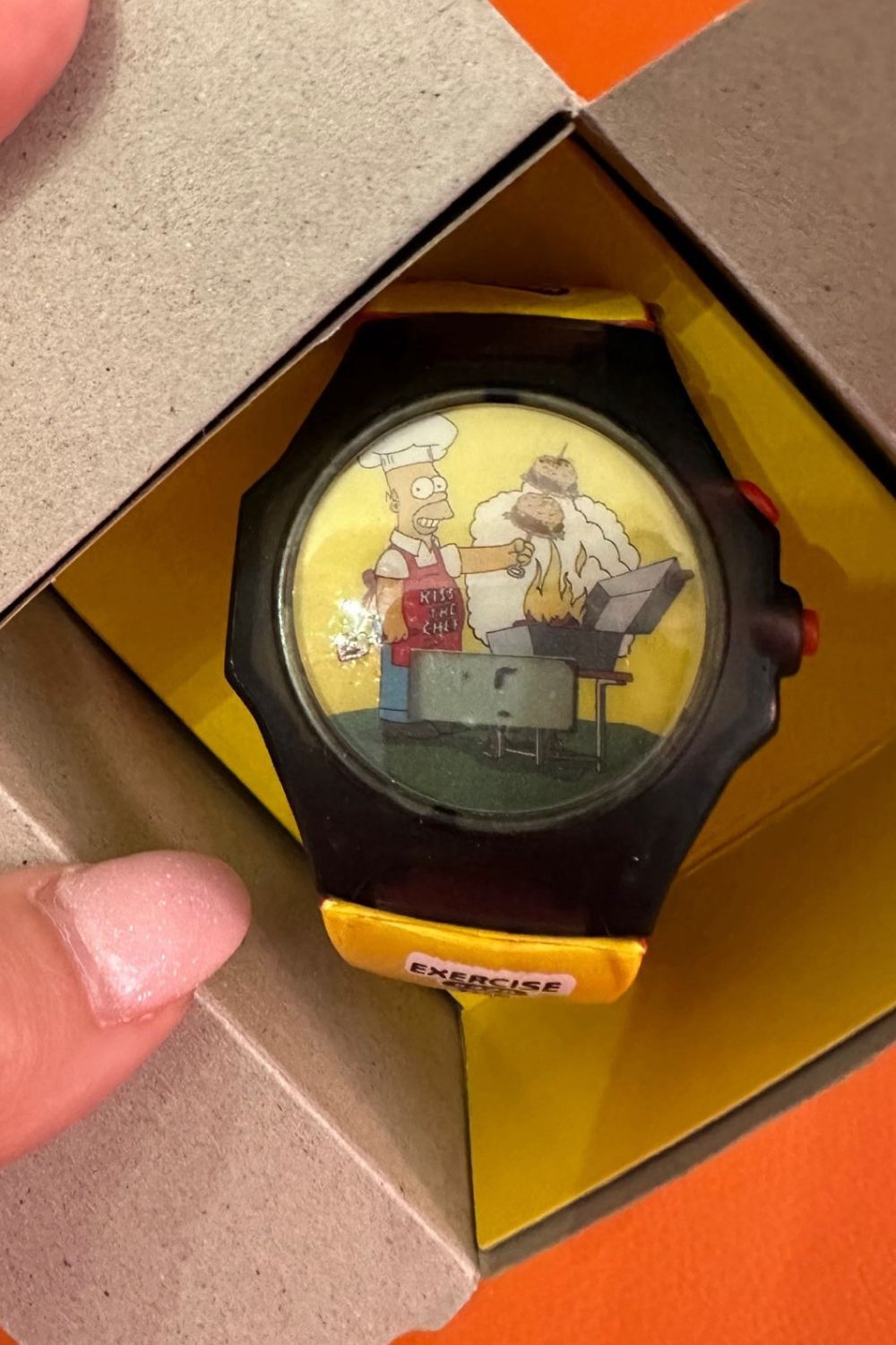 2002 BURGER KING THE SIMPSONS HOMER "MMM BURGER" TALKING WATCH*