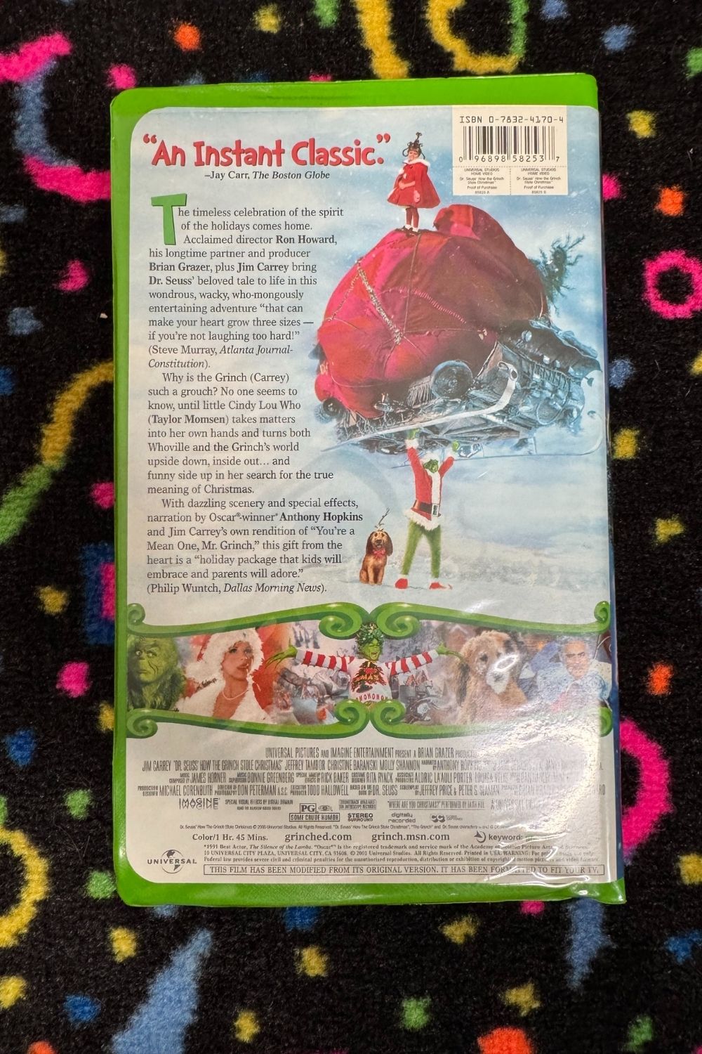 DR. SEUSS’ HOW THE GRINCH STOLE CHRISTMAS VHS*