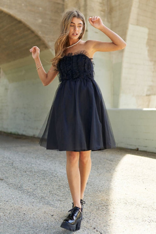 TWIRL-READY RUFFLE DRESS