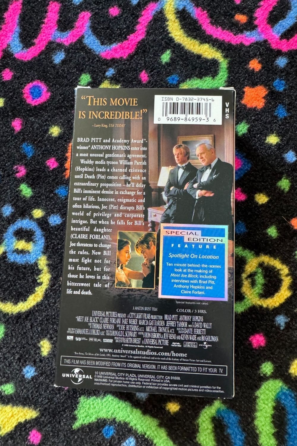 MEET JOE BLACK SPECIAL EDITION 2-TAPE VHS*