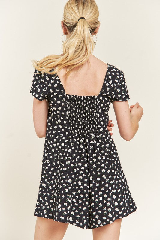 FLOWER POWER ONE-PIECE DRESS - CURVY