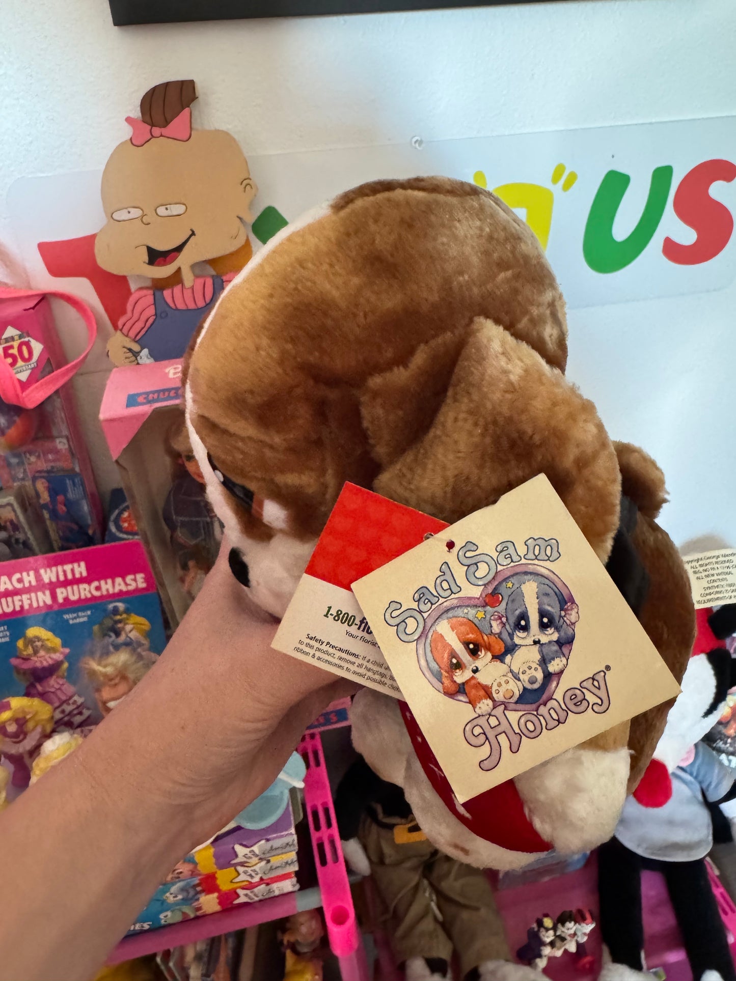 VINTAGE SAD SAM HONEY VALENTINES PLUSH WITH TAG