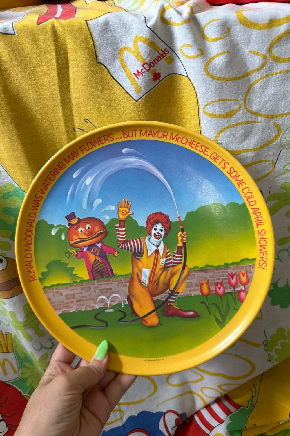 MCDONALDS MAYOR MCCHEESE APRIL SHOWERS PLATE*