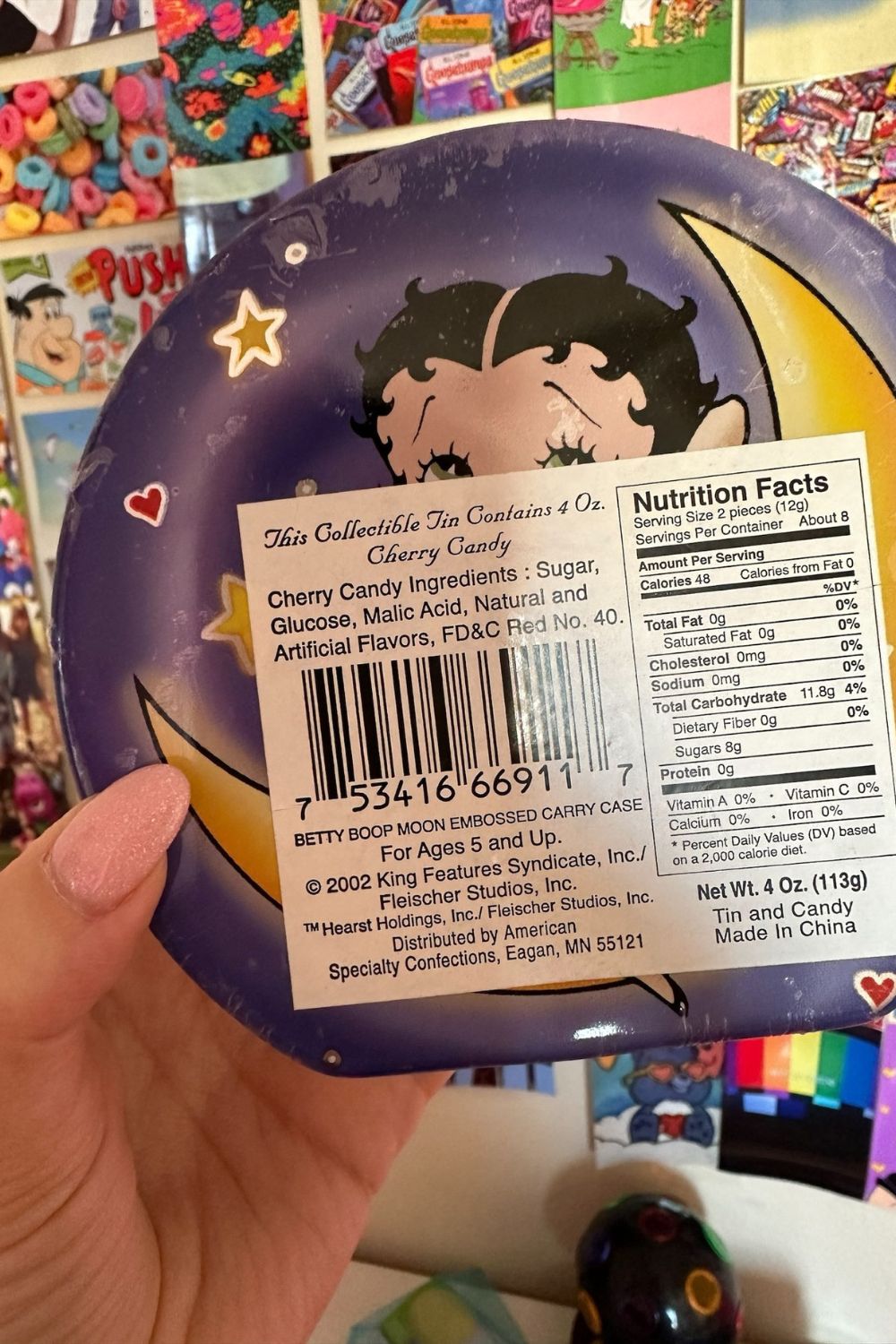2002 BETTY BOOP SEALED CHERRY CANDY TIN*