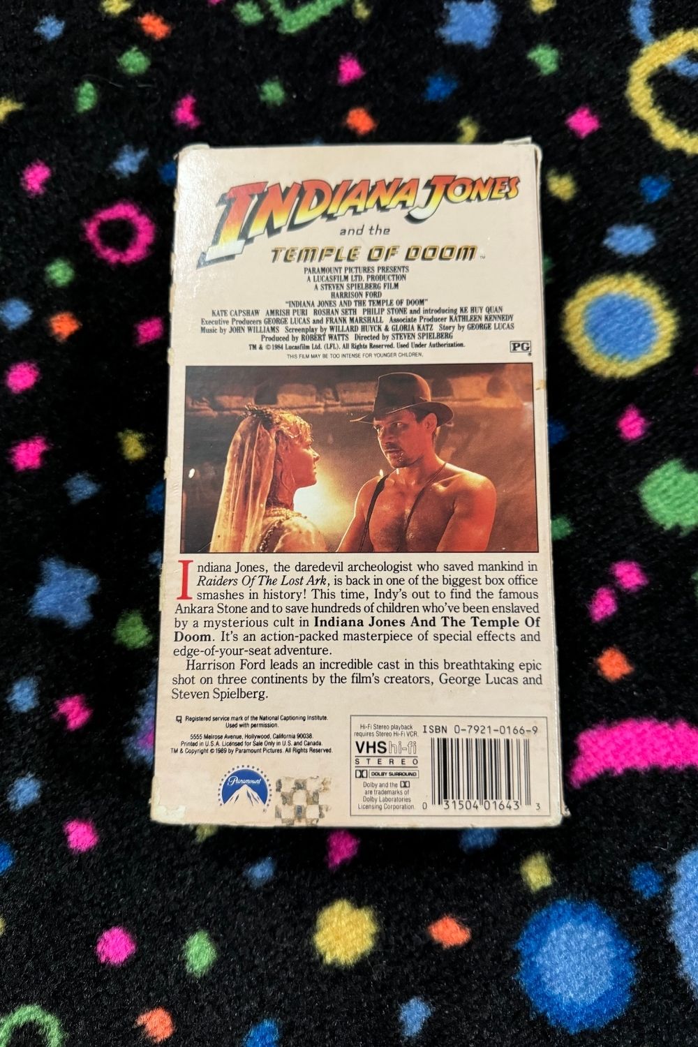 INDIANA JONES AND THE TEMPLE OF DOOM VHS