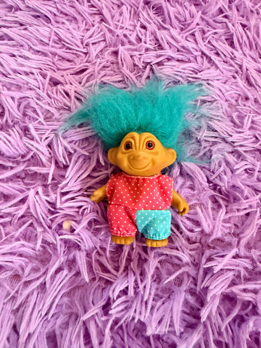 Blue hair troll doll